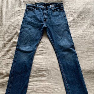 Levi's 513 Slim Straight Jeans — 33W 32L — 33x32 — Blue